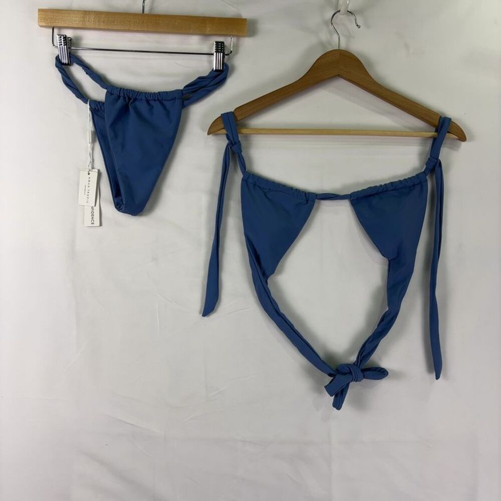 aqua tropic Bikini Set in Dusty Blue